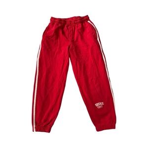 ZARA kids Seoul City Red w White Stripe Sweatpants Size 11-12